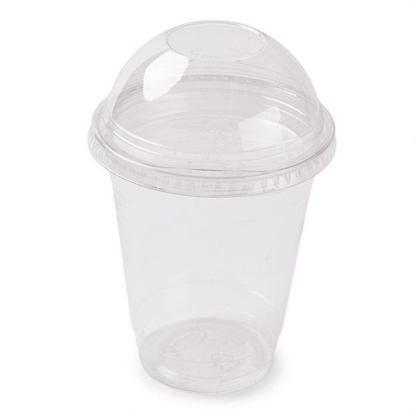 1000 Gobelets Smoothie Transparent 500ml - Avec Couvercle Dôme Sans Trou - Réutilisables - Neuf